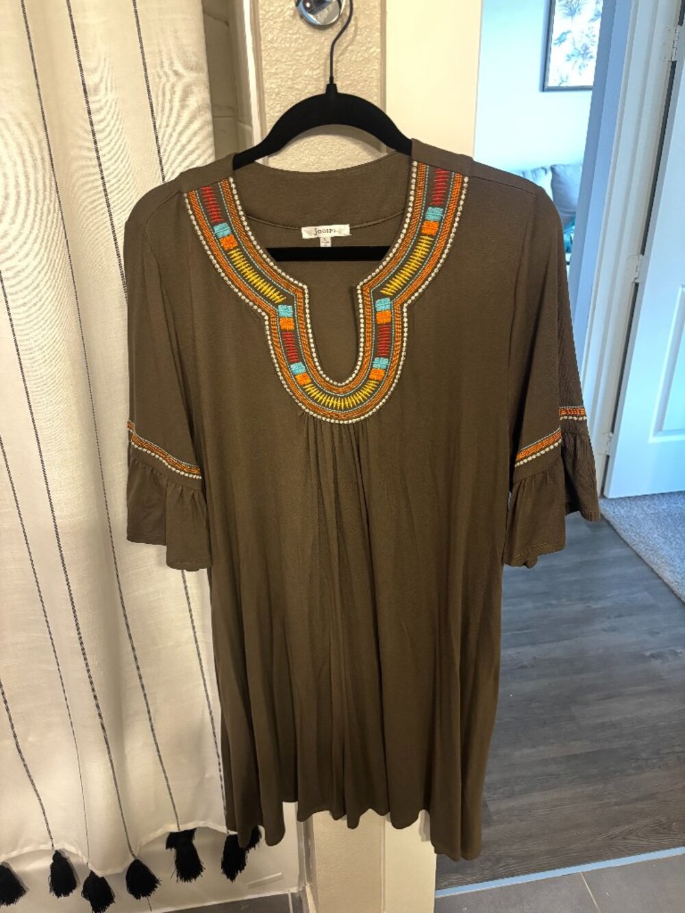 Green Embroidered Dress